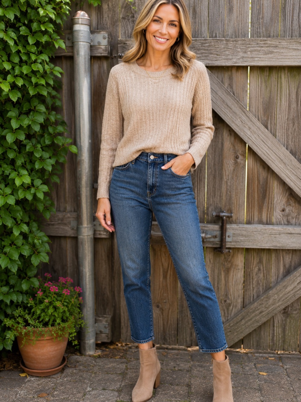 👗pistola Blue Wash Skinny Capri jeans